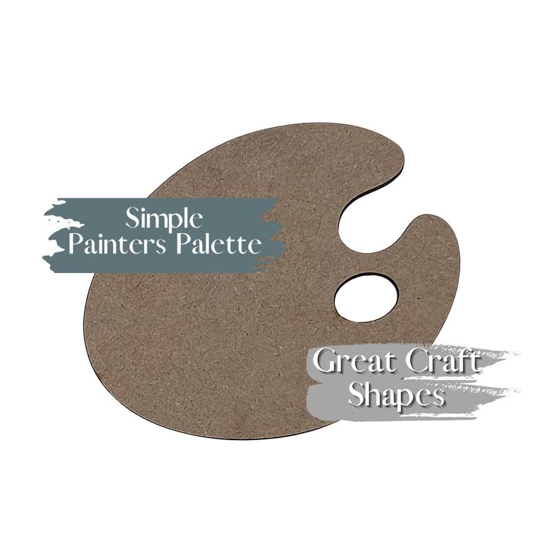 Simple Painter's Palette Wood Paint Palette Cutout