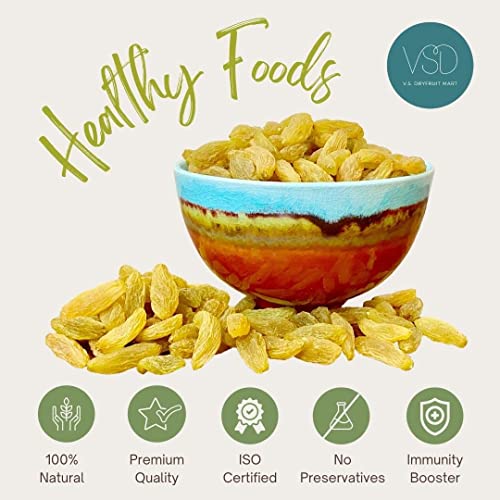 Image of VSD Fresh Seedless Kismish Green Raisins Dry Grapes Kishmish - 250Gm