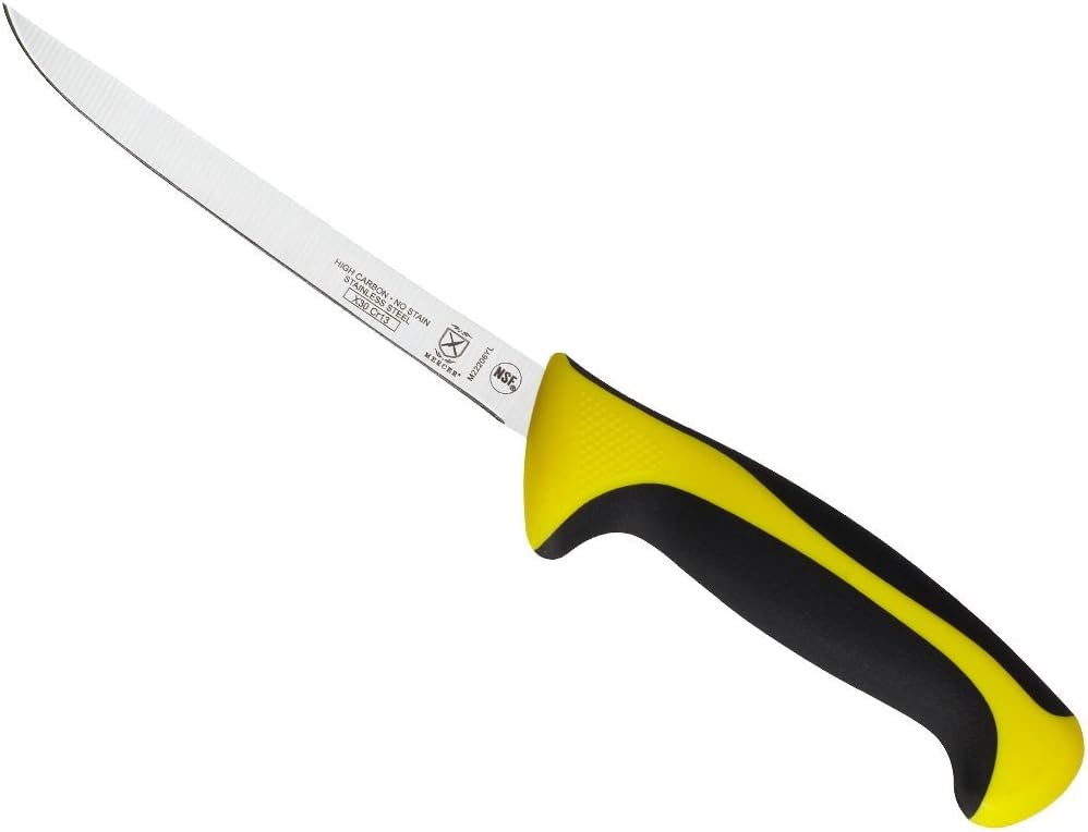 Mercer Culinary Millennia Color Handle Cutlery 6" Narrow Boning Knife Yellow