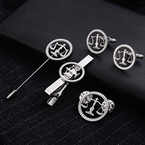 Abotoaduras y pinza de corbata para hombre miniatura 4