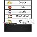 AKAYOK Daily Schedule Pocket Chart, 13+1 Pocket Visual Schedule Chart, 18 Double-Sided Blank Reusable Dry-Eraser Cards, Educational Schedule Charts for Classroom Homeschooling Toddlers-Black