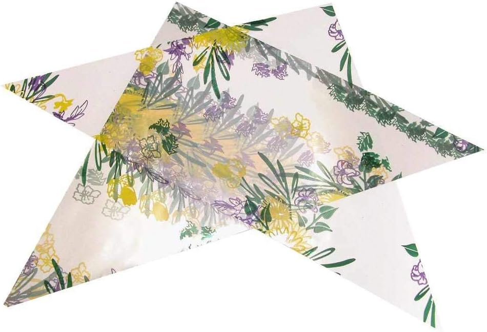Cut Cello Small Triangles Cellophane for Making Henna Cones - Yellow Flowers