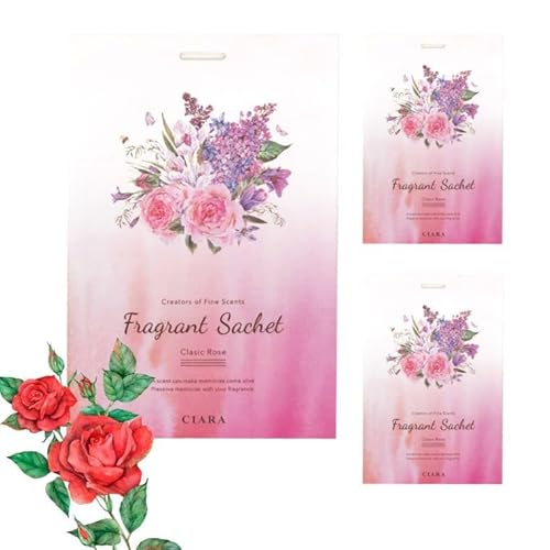 サシェ【サシェ 香り袋 クラシックローズ 3点セット】ルームフレグランス ルームディフューザー 芳香剤 ラグジュアリー リラックス 小袋 小さい アロマ 乾燥ハーブ 香料 インテリア トイレ 収納 車 クローゼット ロッカー 匂い袋 ギフト プレゼント