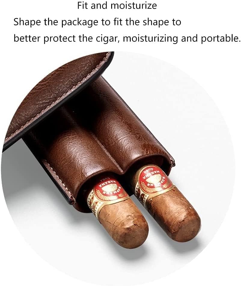 Amazon.co.jp: 葉巻ケース 2本指シガーボックス、ポータブルトラベル