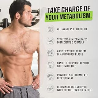 Male Burn MAX - Fat Burner FOR MEN - Weight Loss Pills, GLP-1 Support, Appetite Suppressant - 5 Powerful Ingredients to Help Burn Fat While Sustaining Muscle - 3rd Party Tested - 60 Capsules