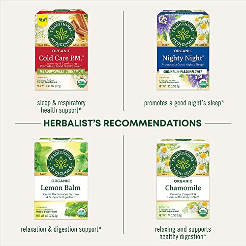 Traditional Medicinals Organic Nighty Night Extra Tea With Valerian Root for Relaxation, 16 Tea Bags (Pack of 1) - Image 6