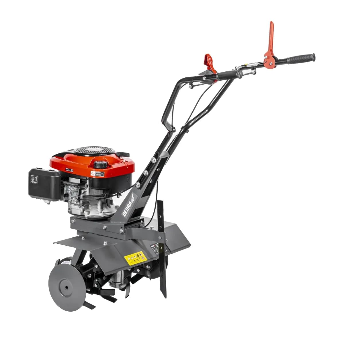 Motobineuse Thermique Dedra 2,7 KW 159 cm³ 4 Temps, Largeur de Travail 60 cm, Profondeur Jusqu’à 22 cm, 6 Jeux de Fraises en Acier trempé, Roue de Transport, Jardin Potager