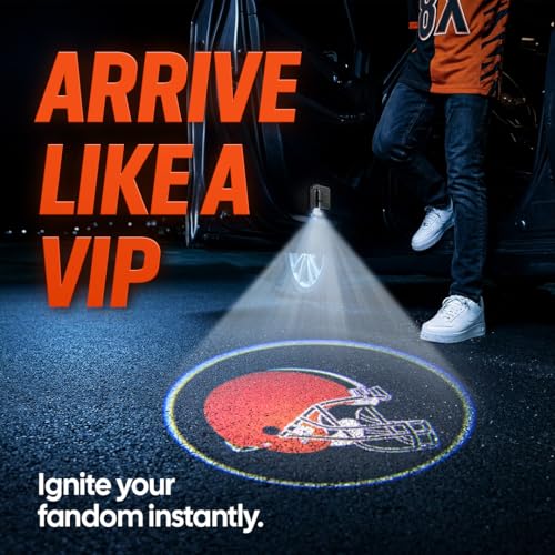 Image of LED Car Door Light - Officially Licensed NFL Wireless Projector - Show Your Team Pride - Battery Powered, Easy Install