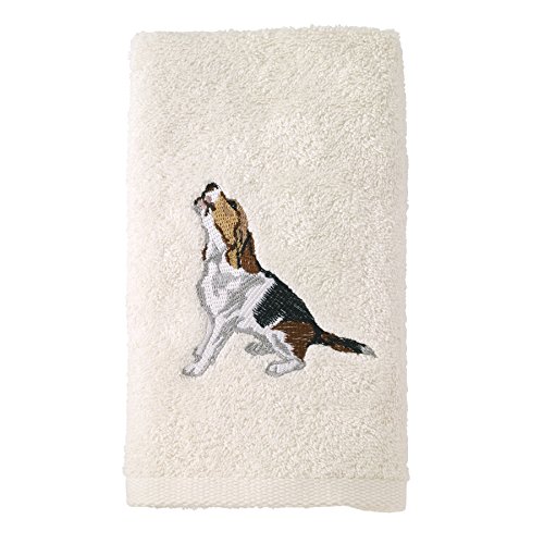 Avanti Linens 021552 BEA Beagle Hand Towel 2 Pack, Ivory, 2 Piece
