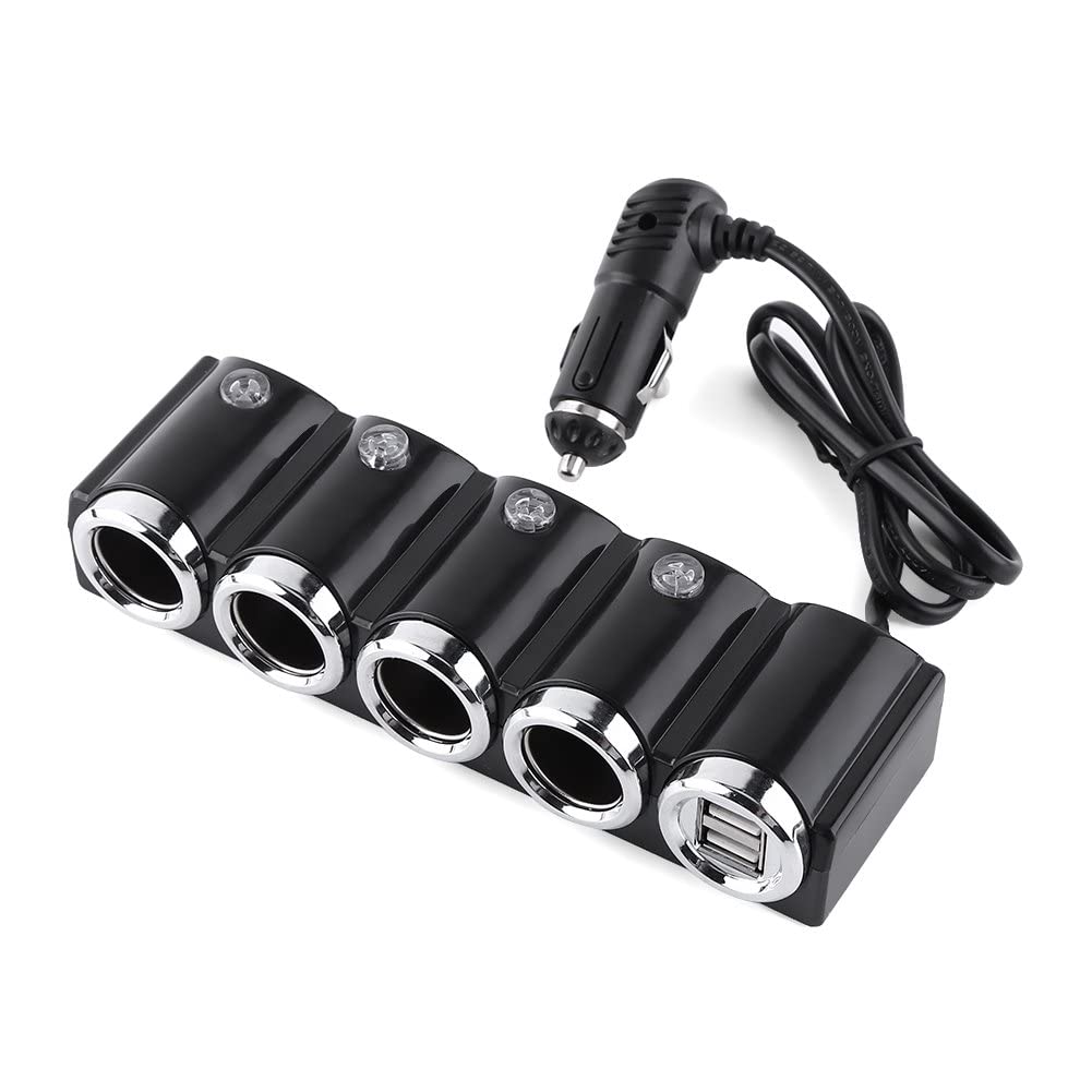 Presa accendisigari splitter con prese USB 2 vasi alimentatore caricabatterie adattatore DC 12 V/24 V