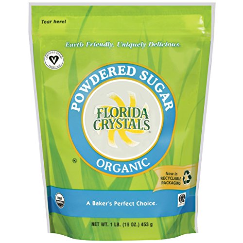Florida Crystals Organic Powdered Sugar, 16 Ounce (Pack of 6)
