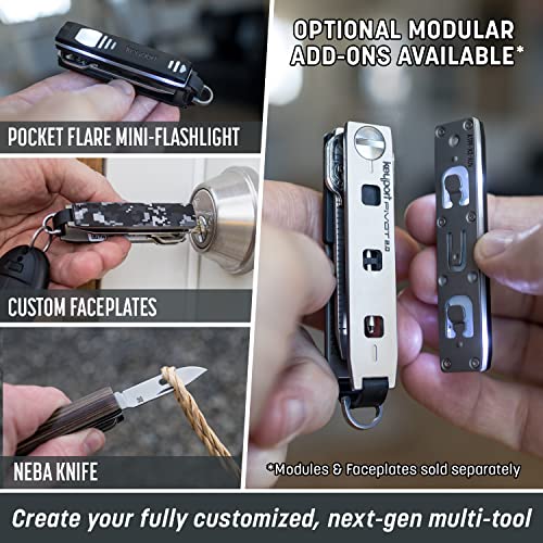 Image of Keyport Pivot 2.0 Modular Key Organizer - EDC Key Holder - Silver | 2-8 Keys & Tools | Modular Design | Anti-Rotation Lock | Lost & Found Included | 6061 Aluminum | Setup in Minutes