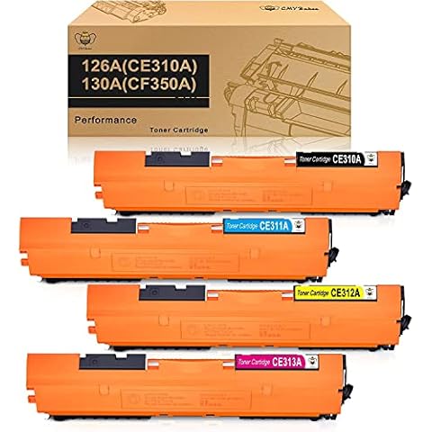 CMYBabee Remanufactured Toner Cartridges Replacement for HP 126A (CF341A) 130A (CE310A) CF350A for HP LaserJet Pro CP1025 CP1025nw MFP M175a 175nw M176n M177fw TopShot LaserJet Pro M275 MFP (4 Pack) Cover