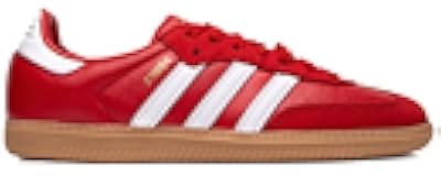 Samba OG Womens Sneaker (White Scarlet Red, 10)