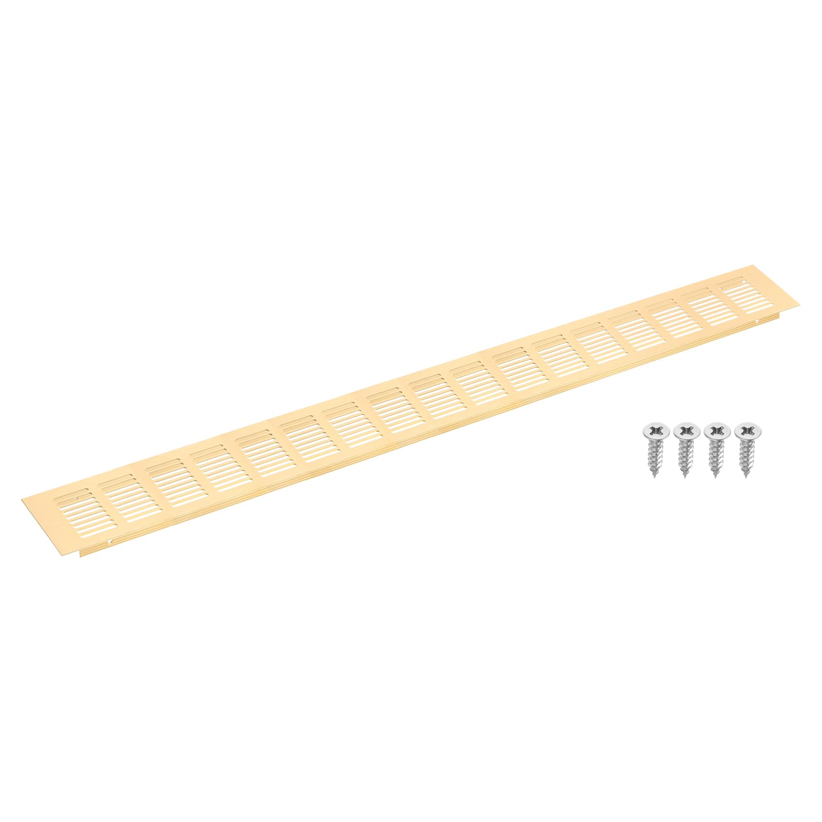 Grille d'aération rectangulaire 700x80 mm dorée en aluminium