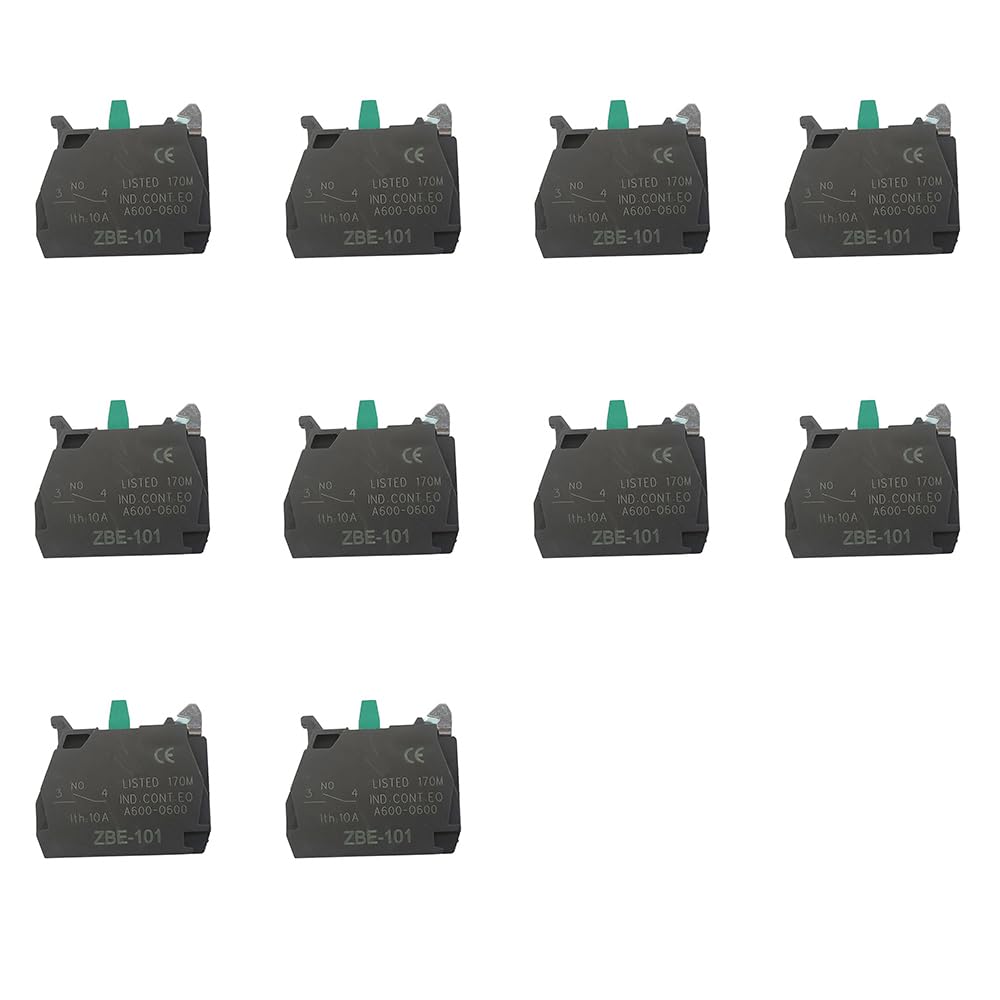 10PCS ZBE-101 Single Contact Block Silver Alloy Screw clamp Terminal 1NO ZBE101