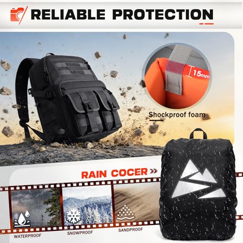 RAINSMORE Tactical Camera Backpack