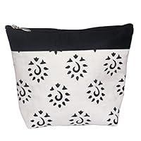 KnitPro Tasche mit Reißverschluss, 100% Baumwolle, Schwarz, 38 x 8.5 x 8.5 cm