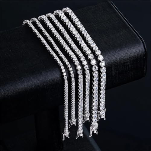 Bracelet de tennis plaqué argent S925 : bijou unisexe pour rehausser un style habillé en soirée - 3