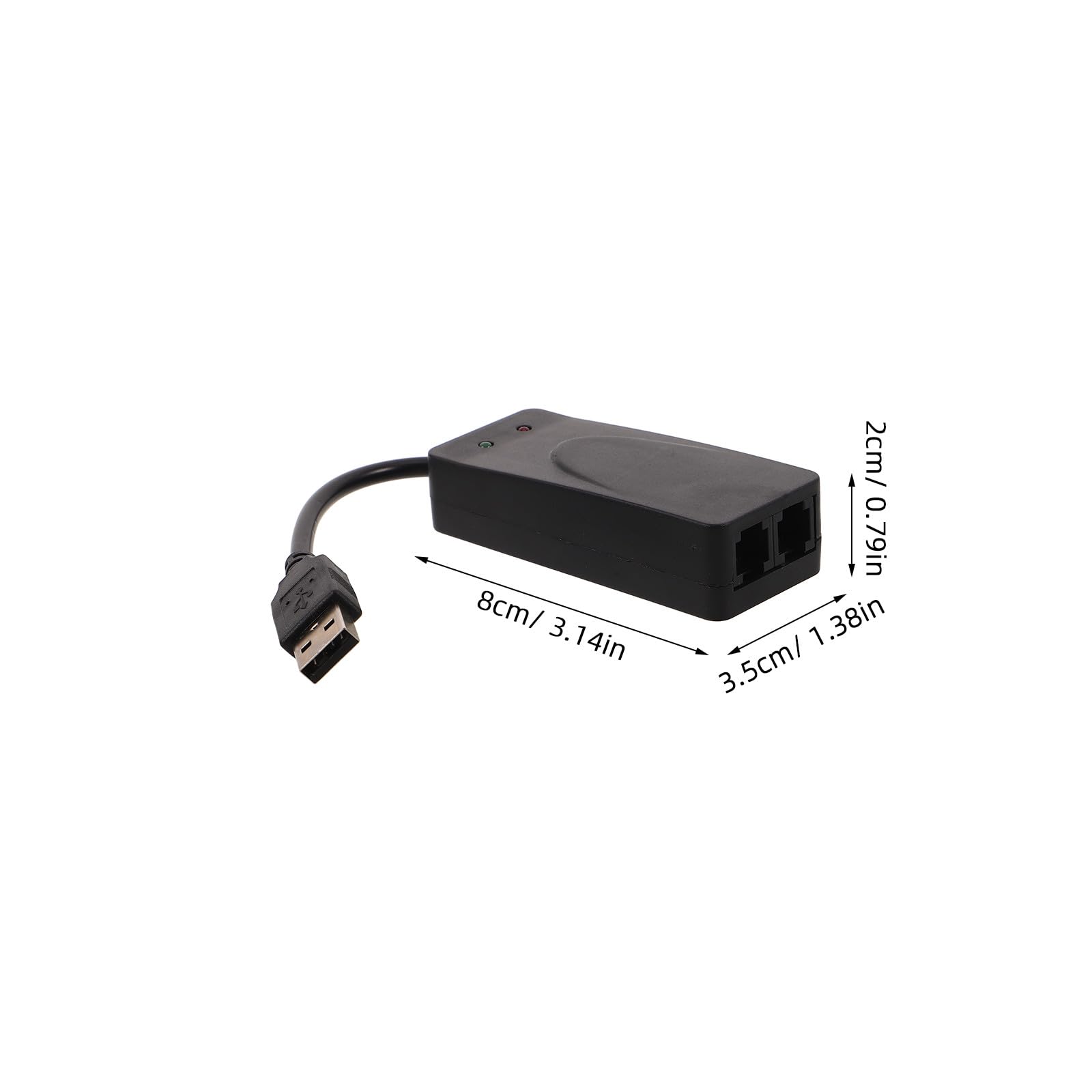 Modem fax USB - Adattatore modem esterno a doppia porta alta velocità per connettività, accessori per computer per reti domestiche e per ufficio 56K