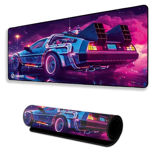 Image of Retro Car Design Mouse Pad 11x23 Inch 2mm Extended Gaming Desk Mat with Anti-Slip Rubber Base Mousepad for Smooth Surface Desk pad for PC & Laptop Use Waterproof & Stiched (Multicolour) Deskpad