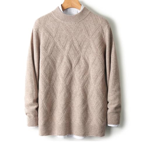 Men's Winter Half-High Neck Wool Sweater - Pullover Long Sleeve Double Thickening Plus Size Casual Knit Sweater2