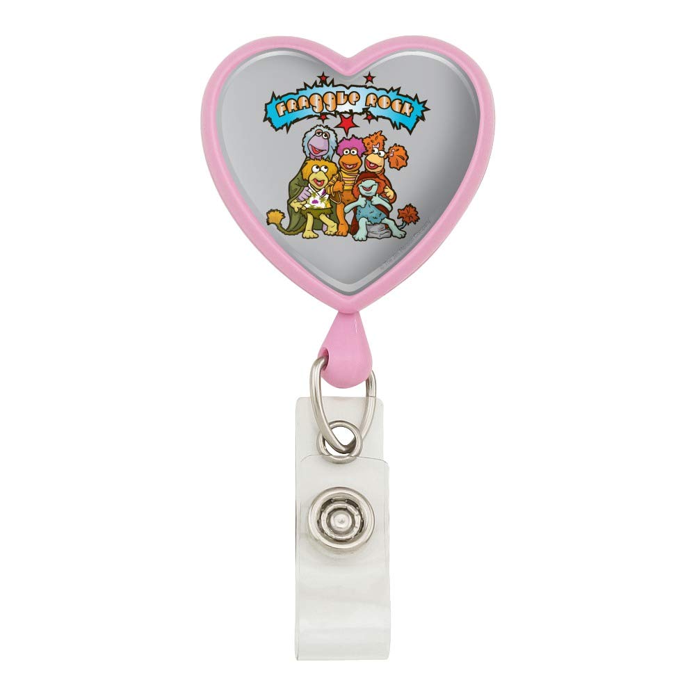 Fraggle Rock Cartoon Heart Lanyard Retractable Reel Badge ID Card Holder