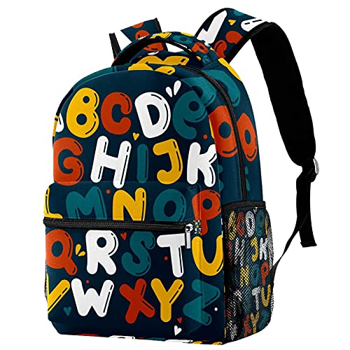 Sac à dos voyage alphabet avec porte-bouteille pour enfants