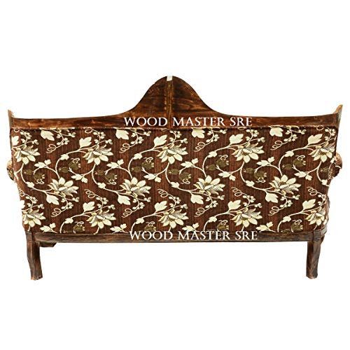 Image of Luxury Wooden Teakwwood Five Seater Sofa Set for Living Room (Honey Brown) Solid Wood Outdoor Chair 5 Seater Sofa | (27)