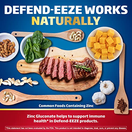 Defend-Eeze Immune Support Dietary Supplement Lozenges, 100% Daily Value Of Zinc, Vitamins C & D Per Dose, With Echinacea & Elderberry, Pomegranate Flavor, 30 Lozenges #TOP4