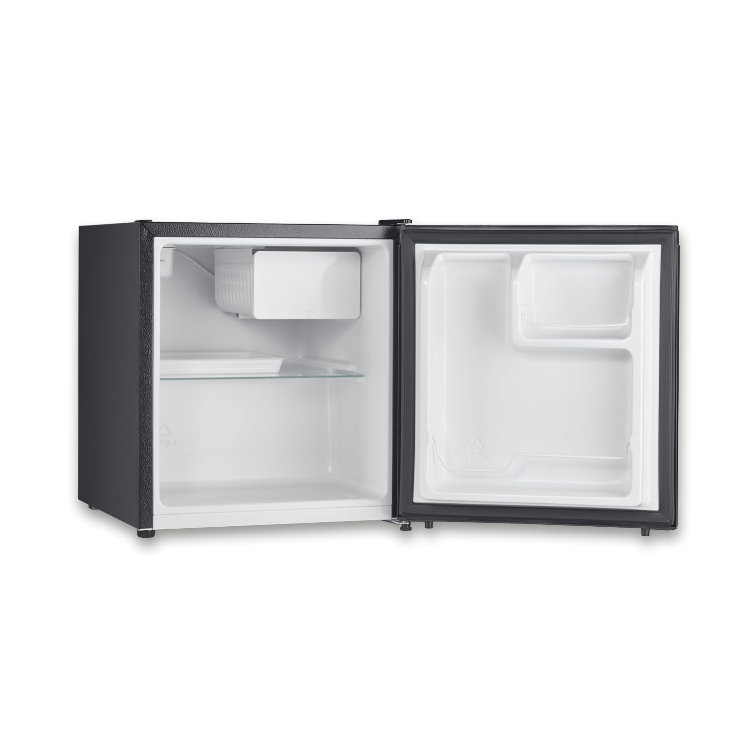 SEVERIN Mini nevera con compartimento de baja temperatura, nevera pequeña con estante intermedio, mini frigorífico de bajo consumo para hogares pequeños, 45 litros, negro, KB 8879