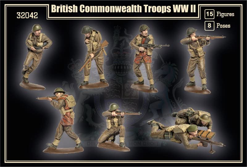 英国軍隊フィギュアセット Amazon.com: Mars Figures 32042-1/32 British Commonwealth