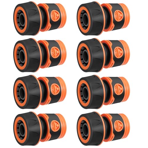 Lot de 8 raccords de tuyau d'arrosage 19mm - Raccord rapide pour tuyaux d'arrosage, buses de tuyau, pistolets pulvérisateurs, lavage de voiture et raccord de tuyau