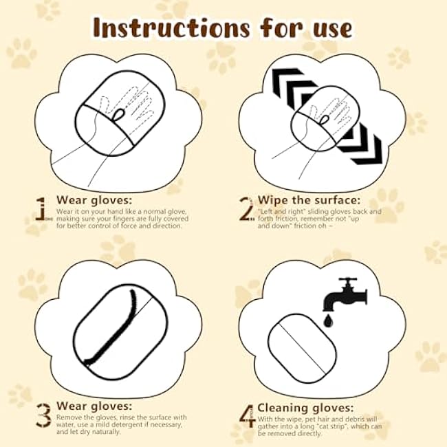 Magic Brush Pet Hair, Newly Upgraded Reusable Electrostatic Pet Hair Remover Glove, Cat & Dog Hair Remover for Couch Furniture, Carpet, Curtain, 2Pcs-vVOVrMQf