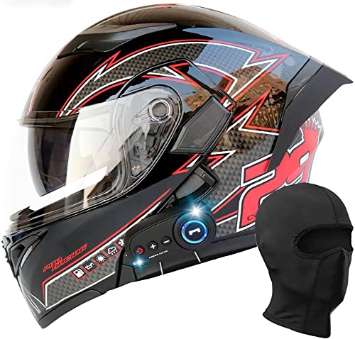 Casque de moto bluetooth intégral modulable double visière anti-buée