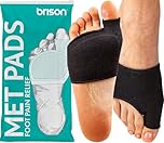 Brison Metatarsal Pads Ball of Foot Cushion for Men and Women - Gel Foot Cushions for Pain Relief Morton’s Neuroma Metatarsalgia Sesamoiditis Calluses - 1 Pair Black XL