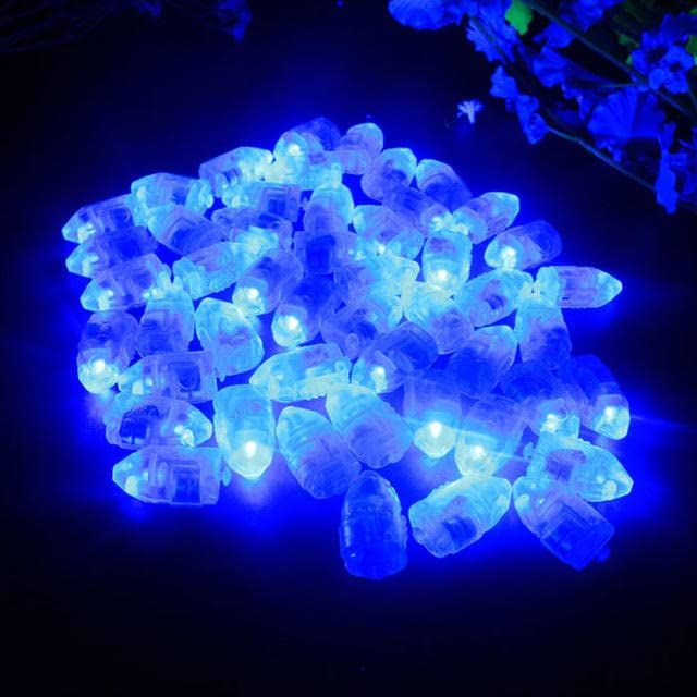 Nimomo LED Decor Lights - 1 Set/50Pcs Waterproof LED Lights for Paper Lantern Ballon Wedding Party Decor(6 Colors Optional)(Blue)