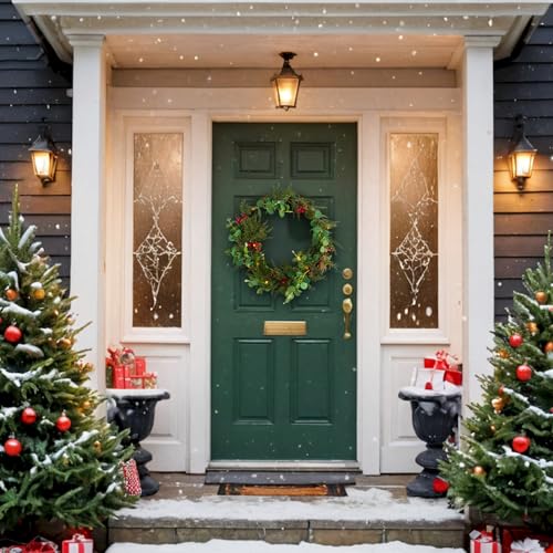 Guirlande d'eucalyptus avec lumières pour habiller une cheminée à Noël - 7