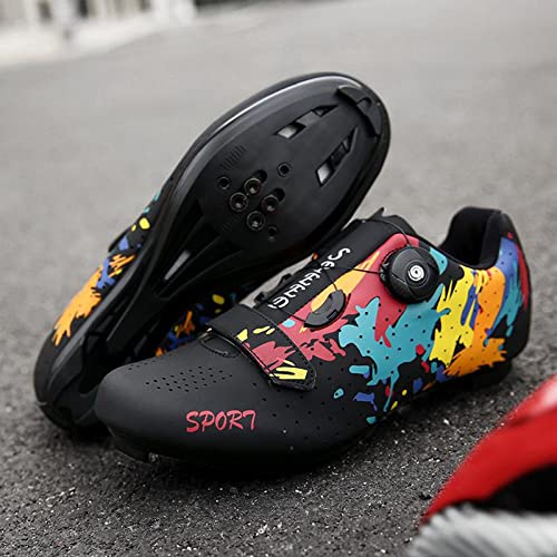 Image of Road Bike Cycling Shoes Riding Shoes Fits Look /SPD /SPD-SL Cleats Black 45-Sporting Goods-Cycling-Cycling Shoes & Shoe Covers-Men-1 Pair Road Cycling Shoes