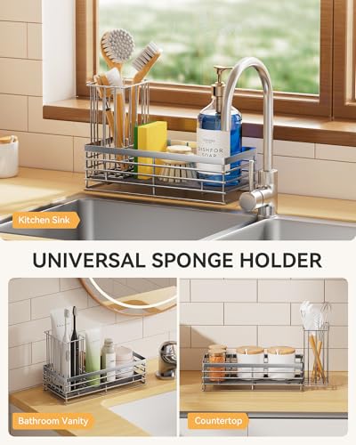 Yofidra Sink Caddy With Stone Drying Tray, Silver, M — view 4