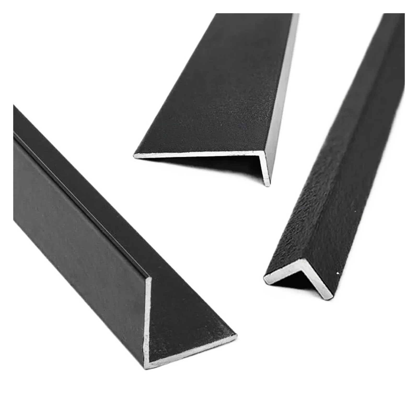 Ángulo de aluminio Ángulo de aluminio en forma de L Esquina decorativa | Canal de aluminio negro 500 mm Resistente al óxido Ligero 6063(20x20x3mm,500mmx2pcs)