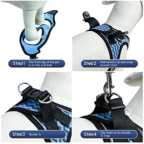 Yimeis Dog Harness And Leash Set, No Pull Soft Mesh Pet Harness, Reflective Adjustable Puppy Vest For Small Medium Large Dogs, Cats (Blue, X-Small (Pack Of 1) #TOP3