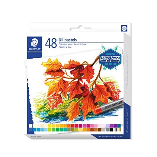 STAEDTLER Karat 2420 C48 - Ceras de pastel al óleo, 48 pasteles al óleo de colores brillantes variados