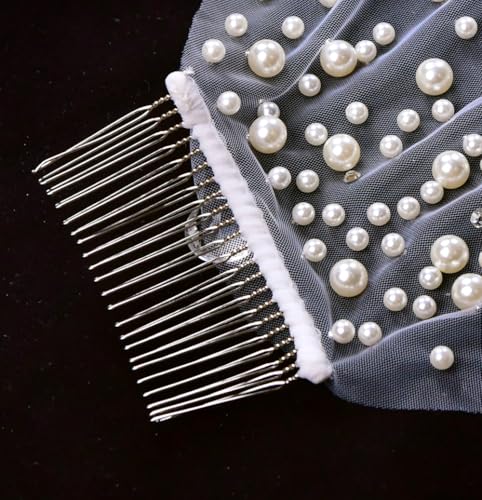 Peine metálico plateado con 22 dientes largos 2 piezas miniatura 3