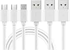 TUOKAY 3ft Long Micro USB Cables 3Packs Andriod Cables Safety Fast Charger Cable High Speed Data Transmission Cord Pure Copper Cord Reject Rust Oxidation (White)