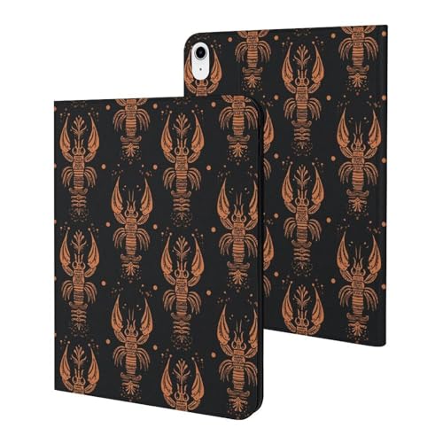Housse iPad A16 11" 2025 fine orange imprimé homard 10.9