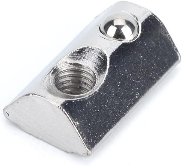 50/20pcs M3 M4 M5 M6 M8 Roll in Spring T-nut with Ball for Aluminum Extrusion with Profile 20/30/40/45 Series Aluminum Profile - (Size: 30-M8 50pcs)