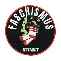 Faschismus Stinkt Patch zum Aufb&uuml;geln | FCK NZS Patch, 7 x 7 cm
