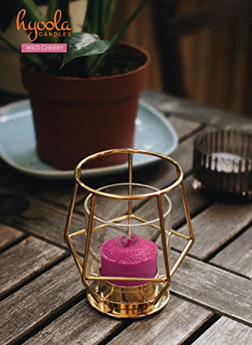 Image of HYOOLA Scented Votive Candles - Wildcherry Votive Candles -12 Hour Burn Time - 9 Pack - European Made