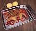 BYkooc Cookie Sheets Pans for Toaster Oven，Small Stainless Steel Baking Sheet Tray, Dishwasher Safe Oven Pan, Anti-rust, Sturdy & Heavy, 9 x 7 x 1 & 10 x 8 x 1 inch, 2 pcs/set